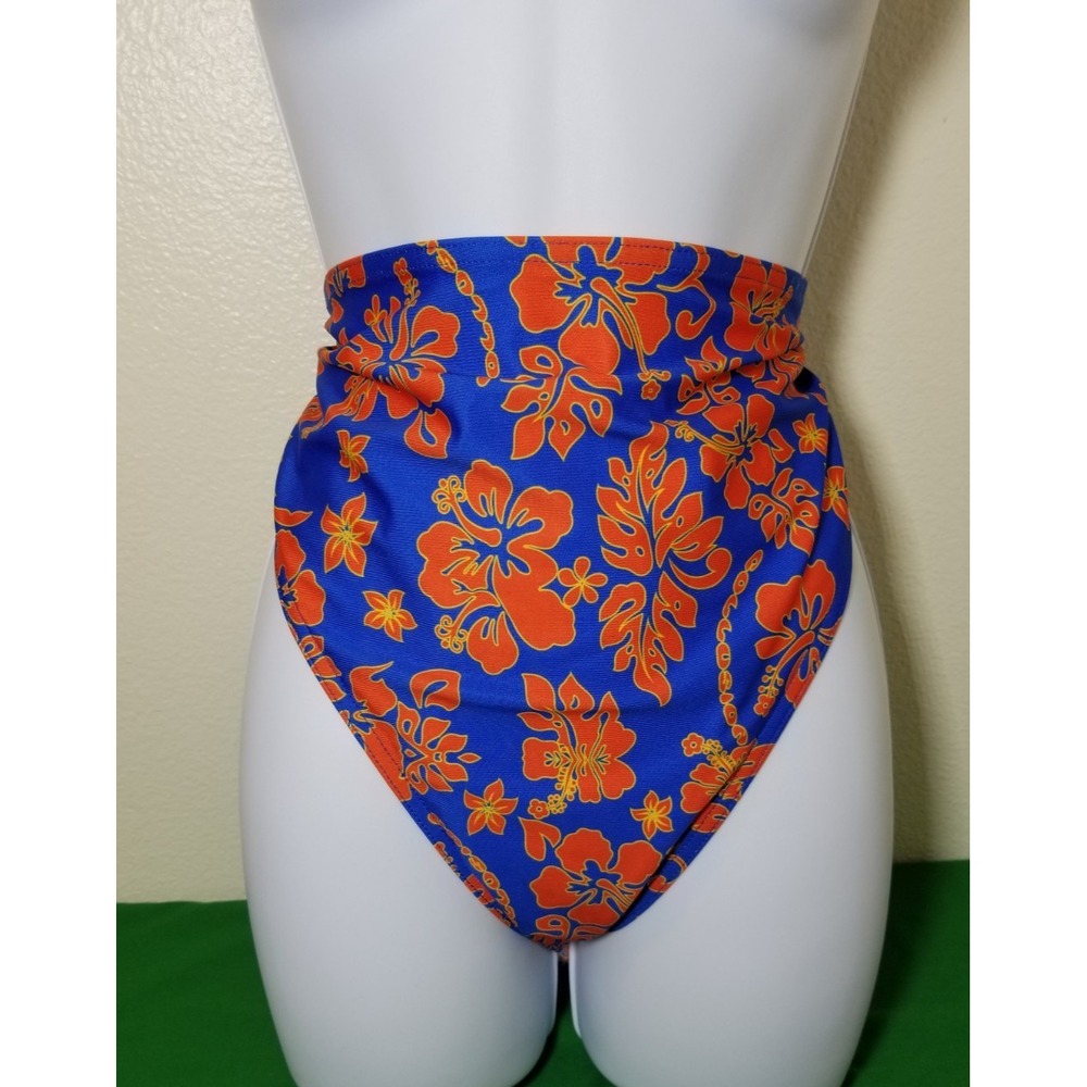 Collusion Womens Sz 18 Blue Hibiscus Bikini Sexy Cheeky Vacation Pool Swim NWOT